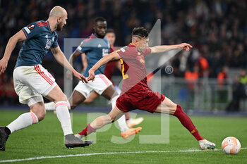 2023-04-20 - Stephan El Shaarawy of AS Roma scores the goal during the UEFA Europa League match between AS Roma and Feyenoord at Stadio Olimpico on April 20, 2023 in Rome, Italy. - QUARTER FINALS - ROMA VS FEYENOORD - UEFA EUROPA LEAGUE - SOCCER