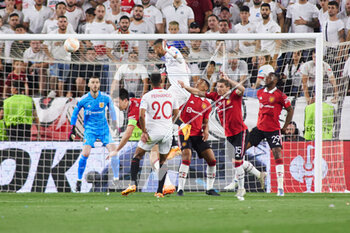 2023-04-20 - Youssef En-Nesyri of Sevilla FC in action during the UEFA Europa League, Quarter-finals, 2nd leg football match between Sevilla FC and Manchester United on April 20, 2023 at Estadio Ramon Sanchez Pizjuan in Sevilla, Spain - FOOTBALL - EUROPA LEAGUE - SEVILLA FC V MANCHESTER UNITED - UEFA EUROPA LEAGUE - SOCCER