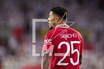 2023-04-20 - Jadon Sancho of Manchester United during the UEFA Europa League, Quarter-finals, 2nd leg football match between Sevilla FC and Manchester United on April 20, 2023 at Estadio Ramon Sanchez Pizjuan in Sevilla, Spain - FOOTBALL - EUROPA LEAGUE - SEVILLA FC V MANCHESTER UNITED - UEFA EUROPA LEAGUE - SOCCER
