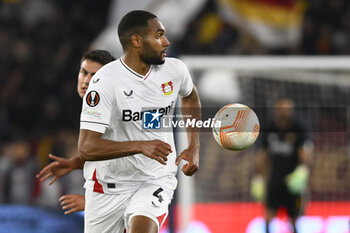 2023-05-11 - Jonathan Tah of Bayer 04 Leverkusen during the first leg of the Semi-final of the UEFA Europa League between A.S. Roma vs Bayer 04 Leverkusen on May 11, 2023 at the Stadio Olimpico in Rome. - SEMIFINAL - AS ROMA VS BAYER 04 LEVERKUSEN - UEFA EUROPA LEAGUE - SOCCER