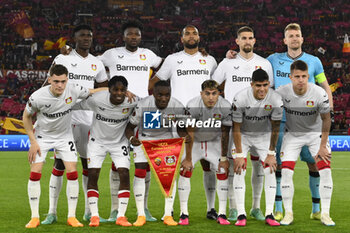 2023-05-11 - Bayer 04 Leverkusen line up for a team photograph during the first leg of the Semi-final of the UEFA Europa League between A.S. Roma vs Bayer 04 Leverkusen on May 11, 2023 at the Stadio Olimpico in Rome. - SEMIFINAL - AS ROMA VS BAYER 04 LEVERKUSEN - UEFA EUROPA LEAGUE - SOCCER