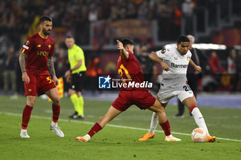 2023-05-11 - Amine Adli of Bayer 04 Leverkusen and Paulo Dybala of A.S. Roma during the first leg of the Semi-final of the UEFA Europa League between A.S. Roma vs Bayer 04 Leverkusen on May 11, 2023 at the Stadio Olimpico in Rome. - SEMIFINAL - AS ROMA VS BAYER 04 LEVERKUSEN - UEFA EUROPA LEAGUE - SOCCER