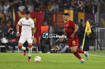 2023-05-11 - Mehmet Celik of A.S. Roma during the first leg of the Semi-final of the UEFA Europa League between A.S. Roma vs Bayer 04 Leverkusen on May 11, 2023 at the Stadio Olimpico in Rome. - SEMIFINAL - AS ROMA VS BAYER 04 LEVERKUSEN - UEFA EUROPA LEAGUE - SOCCER