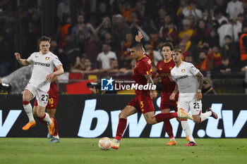2023-05-11 - Gianluca Mancini of A.S. Roma during the first leg of the Semi-final of the UEFA Europa League between A.S. Roma vs Bayer 04 Leverkusen on May 11, 2023 at the Stadio Olimpico in Rome. - SEMIFINAL - AS ROMA VS BAYER 04 LEVERKUSEN - UEFA EUROPA LEAGUE - SOCCER