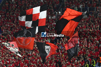 2023-05-11 - Supporters of Bayer 04 Leverkusen during the first leg of the Semi-final of the UEFA Europa League between A.S. Roma vs Bayer 04 Leverkusen on May 11, 2023 at the Stadio Olimpico in Rome. - SEMIFINAL - AS ROMA VS BAYER 04 LEVERKUSEN - UEFA EUROPA LEAGUE - SOCCER