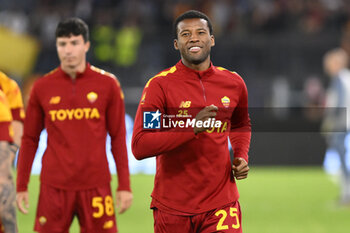 2023-05-11 - Georginio Wijnaldum of A.S. Roma during the first leg of the Semi-final of the UEFA Europa League between A.S. Roma vs Bayer 04 Leverkusen on May 11, 2023 at the Stadio Olimpico in Rome. - SEMIFINAL - AS ROMA VS BAYER 04 LEVERKUSEN - UEFA EUROPA LEAGUE - SOCCER