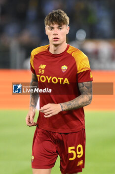 2023-05-11 - Nicola Zalewski of A.S. Roma during the first leg of the Semi-final of the UEFA Europa League between A.S. Roma vs Bayer 04 Leverkusen on May 11, 2023 at the Stadio Olimpico in Rome. - SEMIFINAL - AS ROMA VS BAYER 04 LEVERKUSEN - UEFA EUROPA LEAGUE - SOCCER
