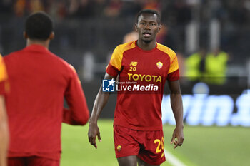 2023-05-11 - Mady Camara of A.S. Roma during the first leg of the Semi-final of the UEFA Europa League between A.S. Roma vs Bayer 04 Leverkusen on May 11, 2023 at the Stadio Olimpico in Rome. - SEMIFINAL - AS ROMA VS BAYER 04 LEVERKUSEN - UEFA EUROPA LEAGUE - SOCCER