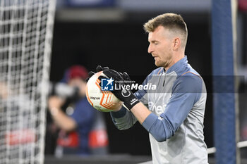 2023-05-11 - Lukas Hradecky of Bayer 04 Leverkusen during the first leg of the Semi-final of the UEFA Europa League between A.S. Roma vs Bayer 04 Leverkusen on May 11, 2023 at the Stadio Olimpico in Rome. - SEMIFINAL - AS ROMA VS BAYER 04 LEVERKUSEN - UEFA EUROPA LEAGUE - SOCCER