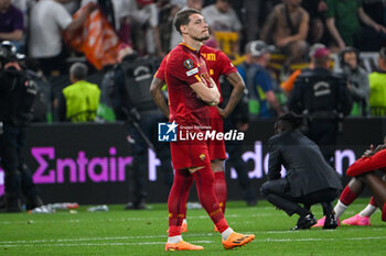 2023-05-31 - AS Roma’s Andrea Belotti shows his disappointment after the Europe League final soccer match between AS Roma vs. Sevilla at the Puskas Arena in Budapest, Hungary, 31st of May 2023 - FINAL - SEVILLA FC VS AS ROMA - UEFA EUROPA LEAGUE - SOCCER