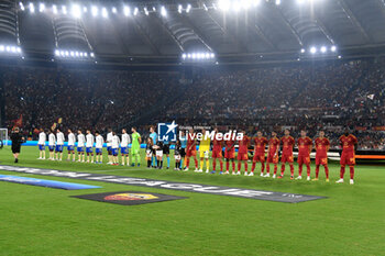 2023-10-05 - Line up  during the UEFA Europa League 2023-2024 football match between AS Roma and Servette FC at the Olympic Stadium in Rome on 05 October 2023. - AS ROMA VS SERVETTE FC - UEFA EUROPA LEAGUE - SOCCER