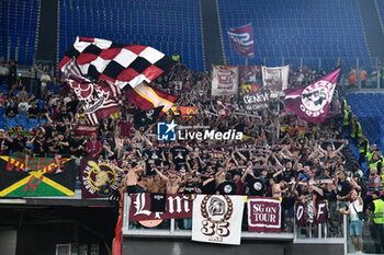 2023-10-05 - Supporters of Servette FC  during the UEFA Europa League 2023-2024 football match between AS Roma and Servette FC at the Olympic Stadium in Rome on 05 October 2023. - AS ROMA VS SERVETTE FC - UEFA EUROPA LEAGUE - SOCCER