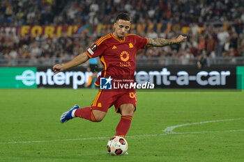 2023-10-05 - Riccardo Pagano (AS Roma); during the UEFA Europa League 2023-2024 football match between AS Roma and Servette FC at the Olympic Stadium in Rome on 05 October 2023. - AS ROMA VS SERVETTE FC - UEFA EUROPA LEAGUE - SOCCER