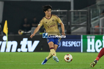 2023-10-05 - Keigo Tsunemoto (Servette FC) during the UEFA Europa League 2023-2024 football match between AS Roma and Servette FC at the Olympic Stadium in Rome on 05 October 2023. - AS ROMA VS SERVETTE FC - UEFA EUROPA LEAGUE - SOCCER