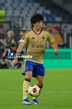 2023-10-05 - Keigo Tsunemoto (Servette FC)  during the UEFA Europa League 2023-2024 football match between AS Roma and Servette FC at the Olympic Stadium in Rome on 05 October 2023. - AS ROMA VS SERVETTE FC - UEFA EUROPA LEAGUE - SOCCER