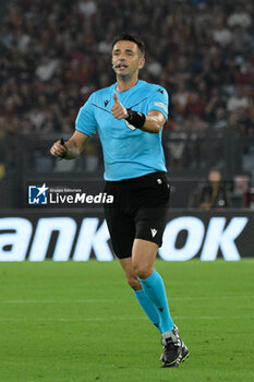 2023-10-05 - Igor Pajama referee during the UEFA Europa League 2023-2024 football match between AS Roma and Servette FC at the Olympic Stadium in Rome on 05 October 2023. - AS ROMA VS SERVETTE FC - UEFA EUROPA LEAGUE - SOCCER