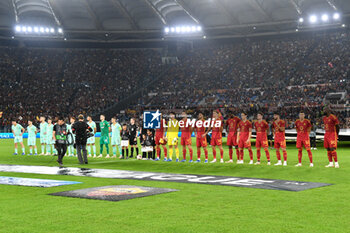 2023-10-26 - Line up during the UEFA Europa League 2023-2024 football match between AS Roma and SK Slavia Praha Group G at the Olympic Stadium in Rome on 26 October 2023. - AS ROMA VS SK SLAVIA PRAHA - UEFA EUROPA LEAGUE - SOCCER
