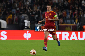 2023-10-26 - Gianluca Mancini (AS Roma); during the UEFA Europa League 2023-2024 football match between AS Roma and SK Slavia Praha Group G at the Olympic Stadium in Rome on 26 October 2023. - AS ROMA VS SK SLAVIA PRAHA - UEFA EUROPA LEAGUE - SOCCER
