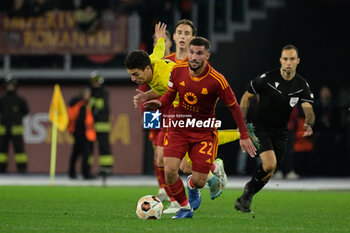 2023-12-14 - Houssem Aouar (AS Roma);  during the UEFA Europa League 2023-2024 football match between AS Roma vs FC Sheriff Tiraspol Group G at the Olympic Stadium in Rome on 14 December 2023. - AS ROMA VS FC SHERIFF TIRASPOL - UEFA EUROPA LEAGUE - SOCCER