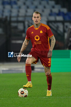 2023-12-14 - Rick Karsdorp (AS Roma);  during the UEFA Europa League 2023-2024 football match between AS Roma vs FC Sheriff Tiraspol Group G at the Olympic Stadium in Rome on 14 December 2023. - AS ROMA VS FC SHERIFF TIRASPOL - UEFA EUROPA LEAGUE - SOCCER