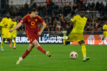 2023-12-14 - Niccolo' Pisilli (AS Roma);  during the UEFA Europa League 2023-2024 football match between AS Roma vs FC Sheriff Tiraspol Group G at the Olympic Stadium in Rome on 14 December 2023. - AS ROMA VS FC SHERIFF TIRASPOL - UEFA EUROPA LEAGUE - SOCCER