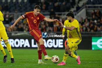 2023-12-14 - Niccolo' Pisilli (AS Roma);  goal 3-0 during the UEFA Europa League 2023-2024 football match between AS Roma vs FC Sheriff Tiraspol Group G at the Olympic Stadium in Rome on 14 December 2023. - AS ROMA VS FC SHERIFF TIRASPOL - UEFA EUROPA LEAGUE - SOCCER