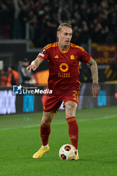 2023-12-14 - Rick Karsdorp (AS Roma);  during the UEFA Europa League 2023-2024 football match between AS Roma vs FC Sheriff Tiraspol Group G at the Olympic Stadium in Rome on 14 December 2023. - AS ROMA VS FC SHERIFF TIRASPOL - UEFA EUROPA LEAGUE - SOCCER