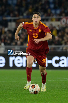 2023-12-14 - Niccolo' Pisilli (AS Roma);  during the UEFA Europa League 2023-2024 football match between AS Roma vs FC Sheriff Tiraspol Group G at the Olympic Stadium in Rome on 14 December 2023. - AS ROMA VS FC SHERIFF TIRASPOL - UEFA EUROPA LEAGUE - SOCCER