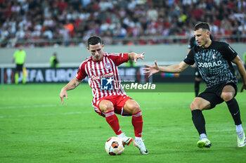 2023-09-21 - 56 Daniel Podence of Olympiacos FC during the Europa League Group A match between Olympiacos FC and SC Freiburg at Georgios Karaiskakis Stadium on September 21, 2023, in Athens, Greece. - OLYMPIACOS VS FREIBURG, EUROPA LEAGUE, GROUP A - UEFA EUROPA LEAGUE - SOCCER