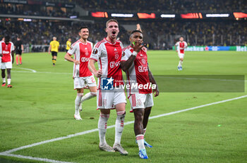 2023-10-05 - 7 Steven Bergwijn of Ajax after scoring a goal during the UEFA Europa League, Group B match between AEK FC and Ajax at Opap Arena on October 5, 2023, in Athens, Greece. - UEFA EUROPA LEAGUE - AEK FC VS AJAX, EUROPA LEAGUE, GROUP B - UEFA EUROPA LEAGUE - SOCCER