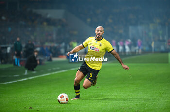 2023-11-09 - 5 Nordin Amrabat of AEK FC during the UEFA Europa League, Group B match between AEK FC and Marseille at Opap Arena on November 9, 2023, in Athens, Greece. - AEK FC VS MARSEILLE - UEFA EUROPA LEAGUE, GROUP B - UEFA EUROPA LEAGUE - SOCCER