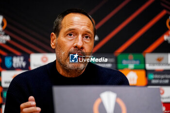 2023-11-09 - Head Coach John van 't Schip of AFC Ajax during the press conference after the UEFA Europa League, Group B football match between AFC Ajax and Brighton & Hove Albion on November 9, 2023 at the Johan Cruyff ArenA in Amsterdam, Netherlands - FOOTBALL - EUROPA LEAGUE - AJAX V BRIGHTON - UEFA EUROPA LEAGUE - SOCCER