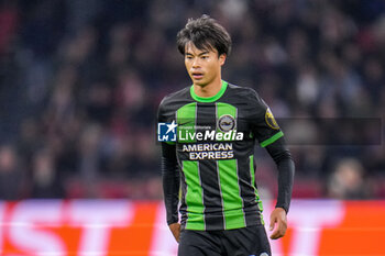 2023-11-09 - Kaoru Mitoma of Brighton & Hove Albion during the UEFA Europa League, Group B football match between AFC Ajax and Brighton & Hove Albion on November 9, 2023 at the Johan Cruyff ArenA in Amsterdam, Netherlands - FOOTBALL - EUROPA LEAGUE - AJAX V BRIGHTON - UEFA EUROPA LEAGUE - SOCCER