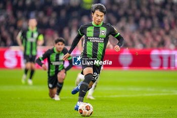 2023-11-09 - Kaoru Mitoma of Brighton & Hove Albion during the UEFA Europa League, Group B football match between AFC Ajax and Brighton & Hove Albion on November 9, 2023 at the Johan Cruyff ArenA in Amsterdam, Netherlands - FOOTBALL - EUROPA LEAGUE - AJAX V BRIGHTON - UEFA EUROPA LEAGUE - SOCCER