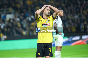 2023-11-30 - 8 Mijat Gacinovic of AEK FC during the UEFA Europa League, Group B match between AEK FC and Brighton & Hove Albion at Opap Arena on November 30, 2023, in Athens, Greece. - AEK FC VS BRIGHTON - UEFA EUROPA LEAGUE, GROUP B - UEFA EUROPA LEAGUE - SOCCER