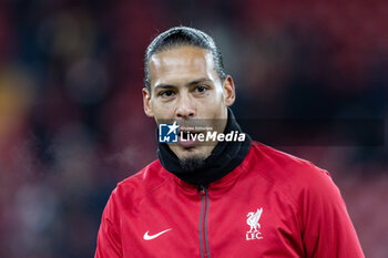 2023-11-30 - Liverpool defender Virgil van Dijk (4) before the UEFA Europa League, Group E football match between Liverpool and LASK on 30 November 2023 at Anfield stadium in Liverpool, England - FOOTBALL - EUROPA LEAGUE - LIVERPOOL V LASK - UEFA EUROPA LEAGUE - SOCCER