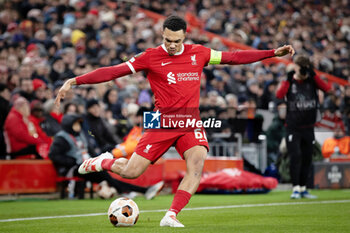 2023-11-30 - Liverpool defender Trent Alexander-Arnold during the UEFA Europa League, Group E football match between Liverpool and LASK on 30 November 2023 at Anfield stadium in Liverpool, England - FOOTBALL - EUROPA LEAGUE - LIVERPOOL V LASK - UEFA EUROPA LEAGUE - SOCCER
