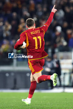 2023-12-14 - Andrea Belotti of Roma celebrates after scoring 2-0 goal during the UEFA Europa League, Group G football match between AS Roma and FC Sheriff on December 14, 2023 at Stadio Olimpico in Rome, Italy - FOOTBALL - EUROPA LEAGUE - ROMA V SHERIFF - UEFA EUROPA LEAGUE - SOCCER