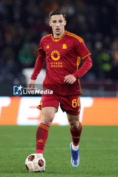 2023-12-14 - Riccardo Pagano of Roma in action during the UEFA Europa League, Group G football match between AS Roma and FC Sheriff on December 14, 2023 at Stadio Olimpico in Rome, Italy - FOOTBALL - EUROPA LEAGUE - ROMA V SHERIFF - UEFA EUROPA LEAGUE - SOCCER