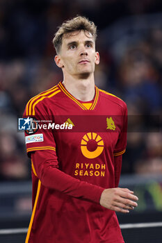 2023-12-14 - Diego Llorente of Roma looks on during the UEFA Europa League, Group G football match between AS Roma and FC Sheriff on December 14, 2023 at Stadio Olimpico in Rome, Italy - FOOTBALL - EUROPA LEAGUE - ROMA V SHERIFF - UEFA EUROPA LEAGUE - SOCCER