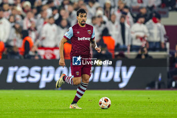 2023-12-14 - Lucas Paqueta (10) of West Ham United during the UEFA Europa League, Group A football match between West Ham United and Freiburg on 14 December 2023 at the London Stadium in London, England - FOOTBALL - EUROPA LEAGUE - WEST HAM V FREIBURG - UEFA EUROPA LEAGUE - SOCCER