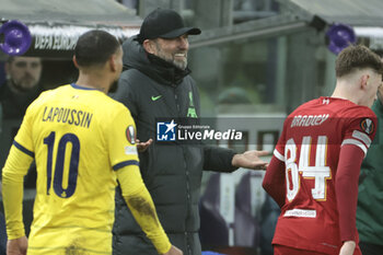 2023-12-14 - Coach of Liverpool Jurgen Klopp during the UEFA Europa League, Group E football match between Royale Union Saint-Gilloise and Liverpool FC on December 14, 2023 at Lotto Park in Anderlecht, Belgium - FOOTBALL - EUROPA LEAGUE - UNION SG V LIVERPOOL - UEFA EUROPA LEAGUE - SOCCER