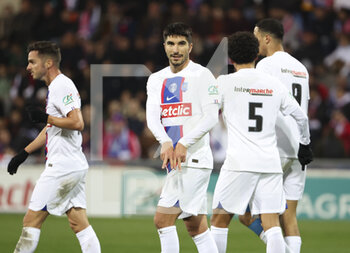2023-01-06 - Carlos Soler of PSG celebrates his goal during the French Cup, round of 64 football match between La Berrichonne de Chateauroux and Paris Saint-Germain on January 6, 2023 at Gaston Petit stadium in Chateauroux, France - FOOTBALL - FRENCH CUP - CHATEAUROUX V PARIS SG - FRENCH CUP - SOCCER