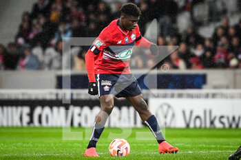 2023-01-08 - Carlos BALEBA of Lille during the French Cup, round of 64 football match between LOSC Lille and ESTAC Troyes on January 8, 2023 at Pierre Mauroy stadium in Villeneuve-d'Ascq, France - FOOTBALL - FRENCH CUP - LILLE V TROYES - FRENCH CUP - SOCCER