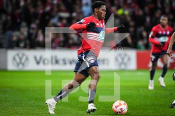 2023-01-08 - Jonathan DAVID of Lille during the French Cup, round of 64 football match between LOSC Lille and ESTAC Troyes on January 8, 2023 at Pierre Mauroy stadium in Villeneuve-d'Ascq, France - FOOTBALL - FRENCH CUP - LILLE V TROYES - FRENCH CUP - SOCCER