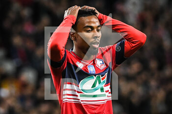 2023-01-08 - Angel GOMES of Lille looks dejected during the French Cup, round of 64 football match between LOSC Lille and ESTAC Troyes on January 8, 2023 at Pierre Mauroy stadium in Villeneuve-d'Ascq, France - FOOTBALL - FRENCH CUP - LILLE V TROYES - FRENCH CUP - SOCCER