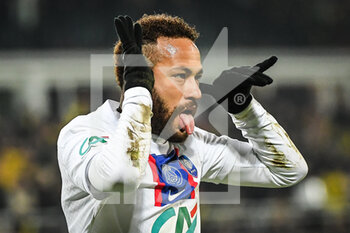 23/01/2023 - NEYMAR JR of PSG celebrates his goal during the French Cup, round of 32 football match between Pays de Cassel US and Paris Saint-Germain on January 23, 2023 at Bollaert-Delelis stadium in Lens, France - FOOTBALL - FRENCH CUP - PAYS DE CASSEL V PARIS SG - FRENCH CUP - CALCIO