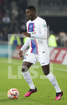 23/01/2023 - Nuno Mendes of PSG during the French Cup, round of 32 football match between US Pays de Cassel and Paris Saint-Germain (PSG) on January 23, 2023 at Stade Bollaert-Delelis in Lens, France - FOOTBALL - FRENCH CUP - PAYS DE CASSEL V PARIS SG - FRENCH CUP - CALCIO