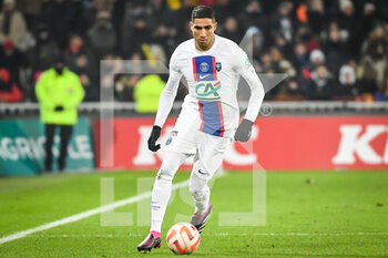 23/01/2023 - Achraf HAKIMI of PSG during the French Cup, round of 32 football match between Pays de Cassel US and Paris Saint-Germain on January 23, 2023 at Bollaert-Delelis stadium in Lens, France - FOOTBALL - FRENCH CUP - PAYS DE CASSEL V PARIS SG - FRENCH CUP - CALCIO