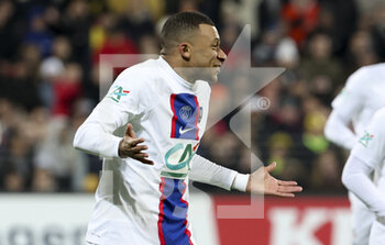 23/01/2023 - Kylian Mbappe of PSG celebrates his goal during the French Cup, round of 32 football match between US Pays de Cassel and Paris Saint-Germain (PSG) on January 23, 2023 at Stade Bollaert-Delelis in Lens, France - FOOTBALL - FRENCH CUP - PAYS DE CASSEL V PARIS SG - FRENCH CUP - CALCIO
